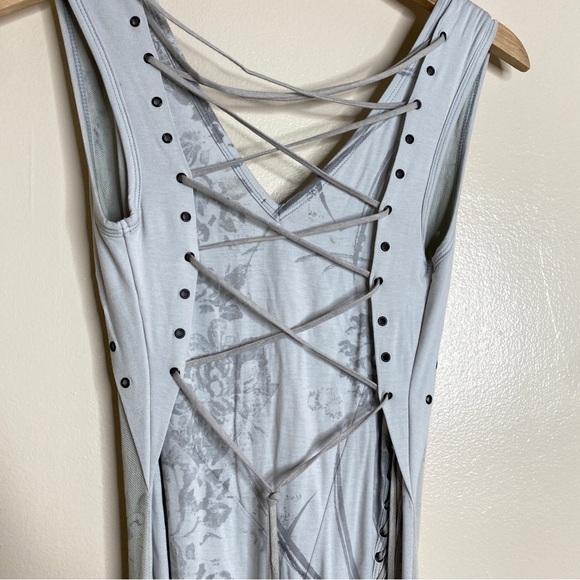 Salvage Y2K  Sexy Lace Up Print Statement Dress - Picture 11 of 14